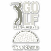 ゴルファー最高のとコーチのためのゴルフスポーツゲーム シール (正面)