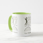 ゴルファー最高のとコーチのためのゴルフスポーツゲーム マグカップ (正面左)