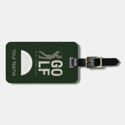 ゴルファー最高のとコーチのためのゴルフスポーツゲーム ラゲッジタグ (正面横)