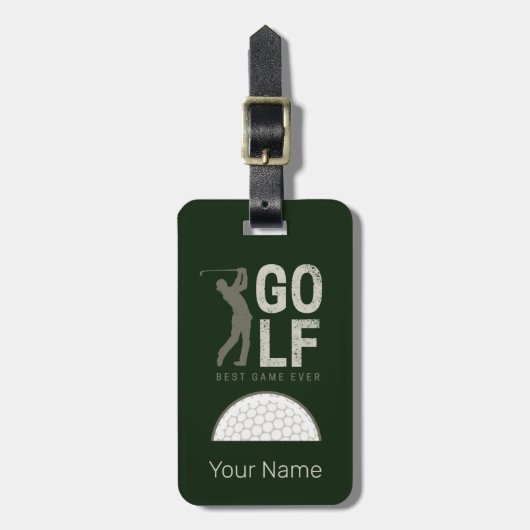 ゴルファー最高のとコーチのためのゴルフスポーツゲーム ラゲッジタグ (正面縦)