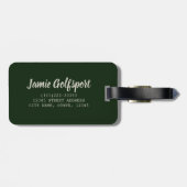 ゴルファー最高のやコーチのためのゴルフゲーム ラゲッジタグ (裏面横)