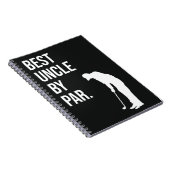 ゴルファー最高のスポーツの叔父のPar黒と白 ノートブック (右側)