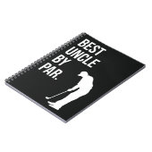 ゴルファー最高のスポーツの叔父のPar黒と白 ノートブック (左側)