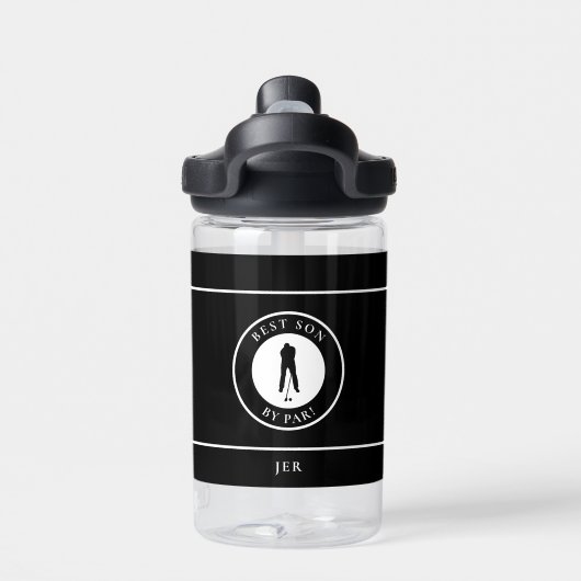 ゴルファー最高のソンバイパーモノグラムスポーツブラックゴルフ ウォーターボトル (背面)