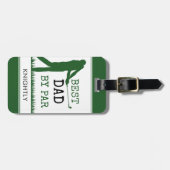 ゴルファー最高のパパバイパーパーソナライズされた ラゲッジタグ (正面横)