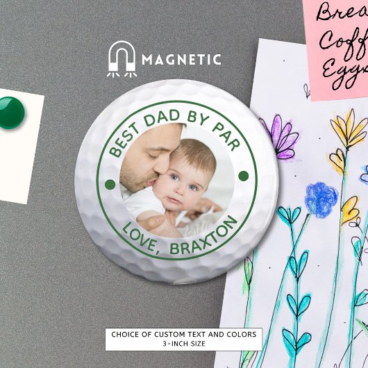 ゴルファー最高のパパBY PARフォトパーソナライズされた マグネット