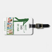 ゴルファー最高のパパBY PAR 3写真パーソナライズされた ラゲッジタグ (正面横)