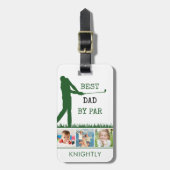 ゴルファー最高のパパBY PAR 3写真パーソナライズされた ラゲッジタグ (正面縦)