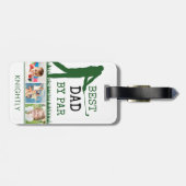 ゴルファー最高のパパBY PAR 3写真パーソナライズされた ラゲッジタグ (裏面横)