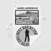 ゴルファー最高のパパBy Par Photo Name パーソナライズされた Gol ゴルフタオル (インサイチュ)