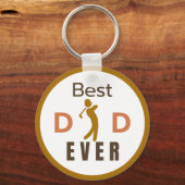 ゴルファー最高のパパEver Faters Dayファミリーフォト キーホルダー (裏面)