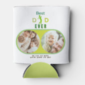 ゴルファー最高のパパEver Photo Collage Fanthers Day 缶クーラー (正面)