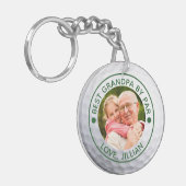 ゴルファー最高のGRANDPA BY PARフォトカスタム キーホルダー (正面左)