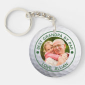 ゴルファー最高のGRANDPA BY PARフォトカスタム キーホルダー (正面)