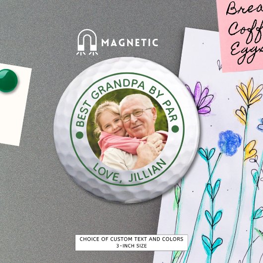 ゴルファー最高のGRANDPA BY PARフォトカスタム マグネット