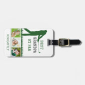 ゴルファー最高のGRANDPA BY PAR 3写真パーソナライズされた ラゲッジタグ (正面横)