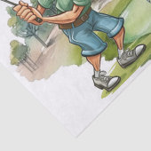 ゴルファー水彩付きゴルフ誕生日 薄葉紙 (詳細)