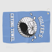 ゴルファー泣き叫びタオルのパーソナライズ ゴルフタオル (横)