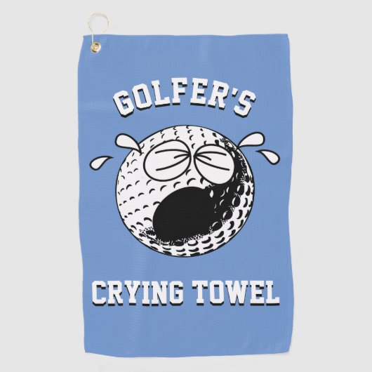 ゴルファー泣き叫びタオルのパーソナライズ ゴルフタオル (正面)