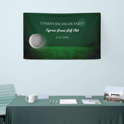 ゴルファー独身パーティー - グリーンゴルフボール - ゴルフ 横断幕 (トレードショー)