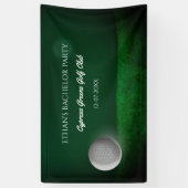 ゴルファー独身パーティー - グリーンゴルフボール - ゴルフ 横断幕 (縦)