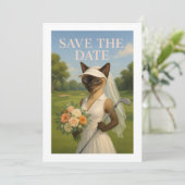 ゴルファー猫の花嫁トーナメントSave the Date 結婚's 招待状 (スタンド正面)