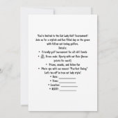 ゴルファー猫の花嫁トーナメントSave the Date 結婚's 招待状 (裏面)