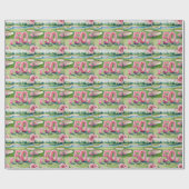 ゴルファー用のナンバー付きゴルフ50誕生日 ラッピングペーパー (フラット)