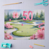ゴルファー用のナンバー付きゴルフ50誕生日 薄葉紙 (クラフト)