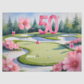 ゴルファー用のナンバー付きゴルフ50誕生日 薄葉紙 (正面)