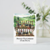 ゴルファー用クリスマスドリンク付きゴルフコース シーズンポストカード (スタンド正面)