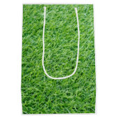 ゴルファー用クリスマスリボン付きゴルフボール  ミディアムペーパーバッグ (裏面)