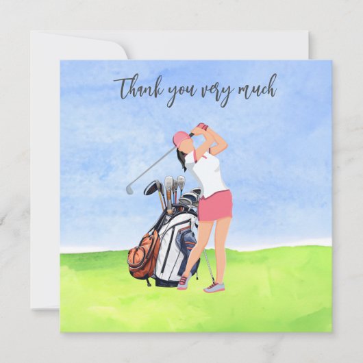 ゴルファー用ゴルファーサンキューカード サンキューカード (正面)