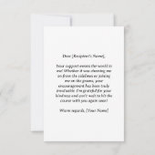 ゴルファー用ゴルフカートサンキューカード サンキューカード (裏面)