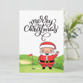 ゴルファー用ゴルフコースのゴルフクリスマス シーズンカード (スタンド正面)