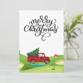 ゴルファー用ゴルフコースのゴルフクリスマス シーズンカード (スタンド正面)