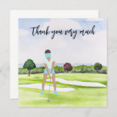 ゴルファー用ゴルフサンキューカード サンキューカード (正面/裏面)