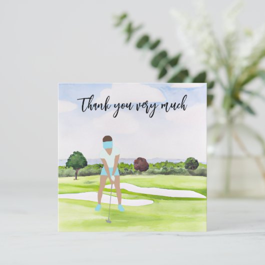 ゴルファー用ゴルフサンキューカード サンキューカード (スタンド正面)