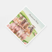 ゴルファー用ゴルフバチェロレッテ スタンダードランチョンナプキン (角)