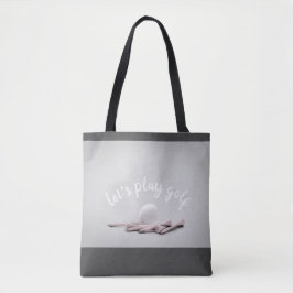 ゴルファー用ゴルフボールグレー及び白かわいいバッグ トートバッグ