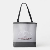 ゴルファー用ゴルフボールグレー及び白かわいいバッグ トートバッグ (裏面)