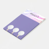 ゴルファー用ゴルフボールパープルデザイン ポストイット (アングル)