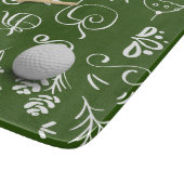 ゴルファー用ゴルフボール付きゴルフクリスマス カッティングボード (角)