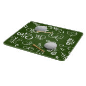 ゴルファー用ゴルフボール付きゴルフクリスマス カッティングボード (角)