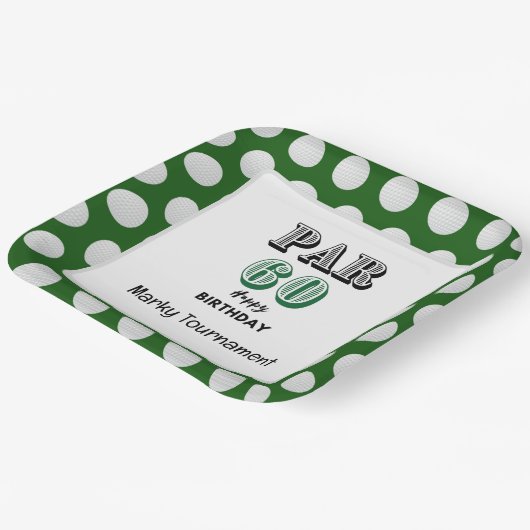 ゴルファー用ゴルフ第60誕生日 ペーパープレート (傾斜あり)