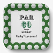 ゴルファー用ゴルフ第60誕生日 ペーパープレート (正面)