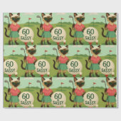 ゴルファー用ゴルフ第60誕生日 ラッピングペーパー (フラット)