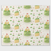 ゴルファー用ゴルフ第60誕生日 ラッピングペーパー (フラット)