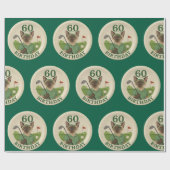 ゴルファー用ゴルフ第60誕生日 ラッピングペーパー (フラット)