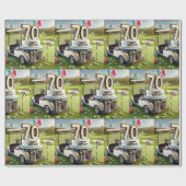 ゴルファー用ゴルフ第70誕生日 ラッピングペーパー (フラット)